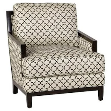 Transitional Wood Accent Chair